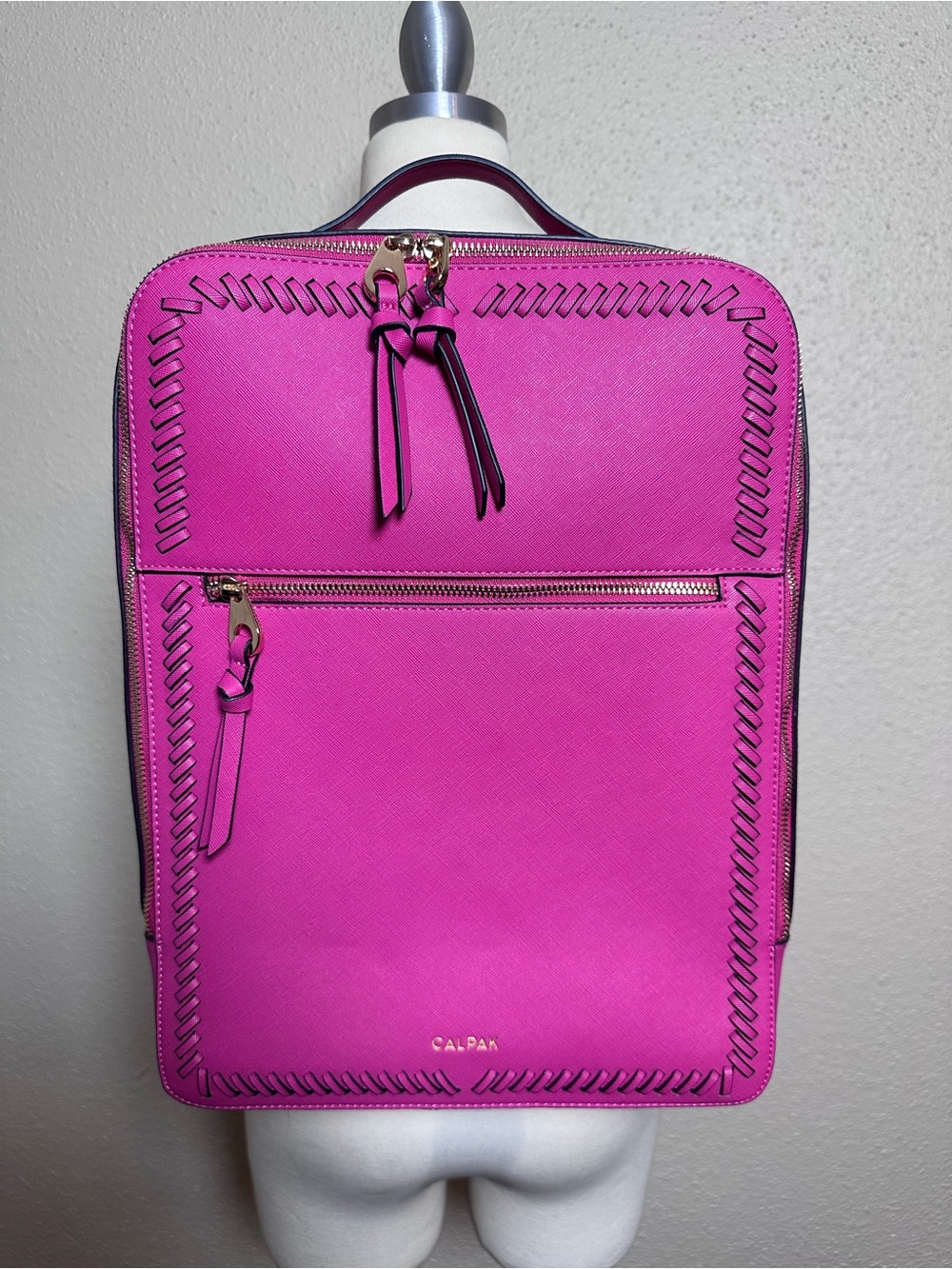 Kaya Faux Leather Laptop Backpack